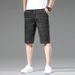 Summer Thi Six-Pocket Deim Shorts Me's Tredy Loose Plus Size Stretchy Six-Poit Versatile Casual Mid-Legth Pats_viptrois.com