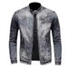 Men's Clothing Lapel Motorcycle Denim Jacket Personality Retro Slim Fit Fashion Tops Casual Coat_viptrois.com