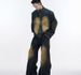 Men's Clothing Distressed Deconstructed Denim Suit 3D Embossed Design Jacket For Men_viptrois.com