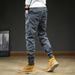 Men's Clothing Multi Pocket Classic Multi-Pocket Drawstring Cargo Pants - Stretchable Cotton Workwear In Grey, Khaki, Black, Army Green_viptrois.com