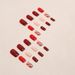Solid Color Bright Red Full Armor Christmas Stripe Nail Art Fashion European Square Nail Wearable Nail Nails_viptrois.com