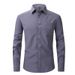 EU Size Four Sided Elastic Shirt Men's Business Casual Long Sleeve Shirt Professional Dress Shirt Men_viptrois.com