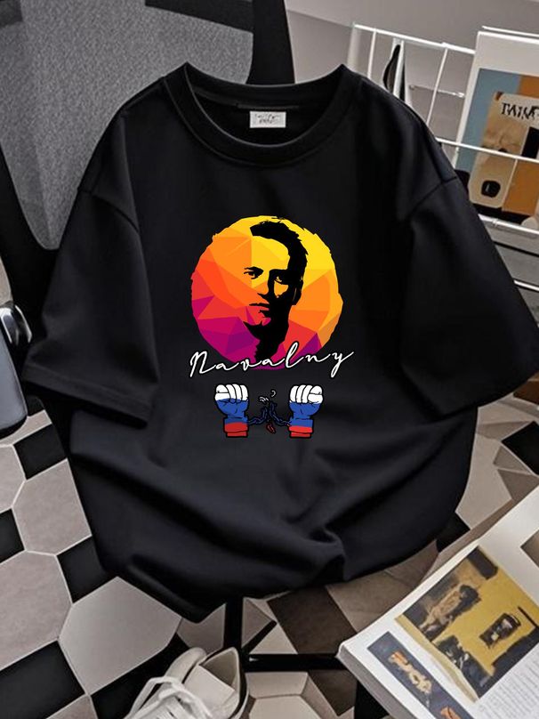 Alexey Navalny T-Shirt Breathable Stylish Slightly Stretched Unisex Graphic Fashion Designer Clothes Casual Soft Versatile Streetwear_viptrois.com