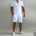 Men's Clothing Suit Summer New Men's Polo Casual Loose Short Sleeved Shorts Sports Suit_viptrois.com
