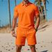Men's High Quality Loose Fitting Versatile Fashionable Trendy Short Sleeved Shirt And Shorts Set Casual Summer Two Piece Set_viptrois.com