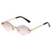 WILD ELEGANCE - Leopard-Accent Frameless Sunglasses (Diamond-Shaped Lenses, Fashion Sunglasses,Hot Seller)_viptrois.com