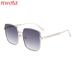 Metal Large Frame Women's Sunglasses Gradient Sun Protection Sunglasses High End T1296_viptrois.com