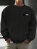 Autumn And Winter Men's Long Sleeved Round Neck Black Top Loose Casual Hoodie Hooded Hoodie_viptrois.com
