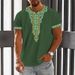 Men's T Shirt Pattern Bohemian Round Neck 3D Printing T Shirt Ethnic Style Casual Comfortable Short Sleeve_viptrois.com