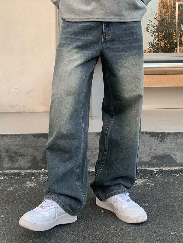 Men's Trend Pocket Jeans Comfortable Men's Casual Pants Fashionable For Everyday Wear_viptrois.com