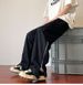 Loom Trendy Brand European And High Street Fashion Ins American Retro Workwear Men Loose Straight Zipper Split Pants_viptrois.com