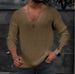 2023 New Long Sleeve V-Neck Knit Men's Sweater_viptrois.com