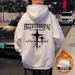 Pure Pure Pullover Hooded Sweatshirt Men Spri Autumn 2024 New Fleece-Lined Jacket American High Street Print Trendy Brand_viptrois.com