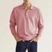 Men's Clothing Long Sleeve V Neck Button Men's Casual Tops Polo Shirt_viptrois.com
