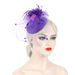 hot sale bride headdress hairpin retro mesh hat feather hair accessories_viptrois.com