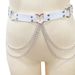 Fashion Punk Leather Heart-Shaped Decor Body Sexy Waist Chain Performance Strap Belt_viptrois.com