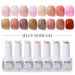 Arte Clavo 44 Colors Jelly Transparent Gel Nail Polish Nude Pink Skin Color Soak Off Gel Varnish Jade Nail Art Gel Lacquer 15ml_viptrois.com