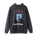 Dark Style Character Print Hoodie Men's High Street Trendy Brand Washed Vintage Distressed Loose Hooded Sweatshirt_viptrois.com