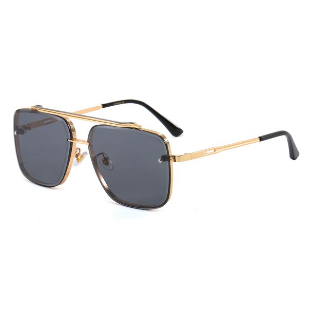 Men's Sunglasses New Double Beam Metal Cross Border Sunglasses Fashion Atmosphere Men's Square Glasses Advanced Trimmed Sunglasses Women_viptrois.com