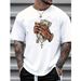 Camiseta Manga Corta Con Estampado Cruzado Gesto Mano Casual De Verano Para Hombres_viptrois.com