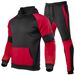 Men's Clothing Color Matching Suits For Men And Women European Size Blank Contrast Color Stitching Sportswear Running Outdoor Fashion Two Piece Suit_viptrois.com
