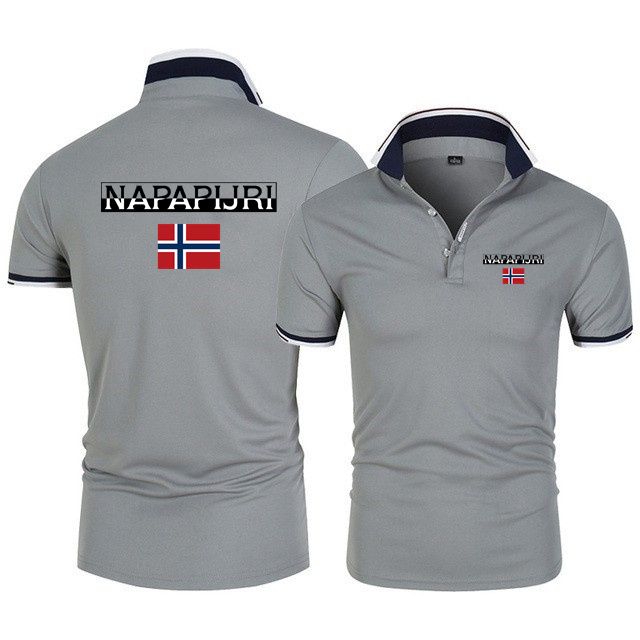High Quality Men's Cotton Polo Shirt 2023 Summer New High-end Business Casual Breathable Polo Collar Short Sleeves_viptrois.com