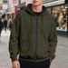 Men's Clothing Plus Velvet Heavyweight Fleece-Lined Zip-Up Hoodie Men's Oversized Streetwear Pullover With Contrast Drawstring Casual Jacket_viptrois.com