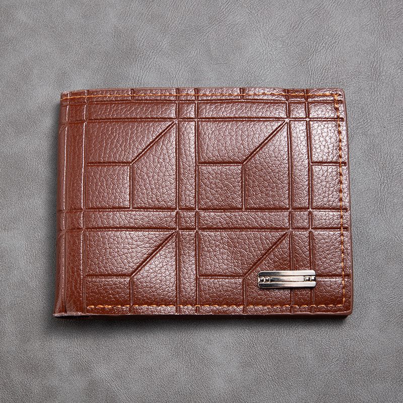 Short Men's Thin Business Leisure PU Wallet, Trendy And Personalized Soft Leather Wallet_viptrois.com