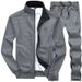 Men's Embroidered Stand Collar Sweatshirt, Slim-Fit Long Sleeve Zip-Up Hoodie For Casual & Sporty Look – M-8XL Sizes_viptrois.com