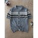 Men's Clothing Men's Black Fair Isle Short Sleeved Knit Sweater Summer Relaxed Style Outerwear Old Fashioned Breathable Cardigan Half Sleeve_viptrois.com