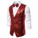 2024 Men's Stage Performance Dress Small Sequin Male Studio Host Singer Master Vest_viptrois.com