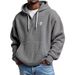 Men's Clothing European And American Trendy Waffle Hoodie With Letter B Print, Loose Fitting Casual Menswear_viptrois.com