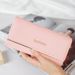 Women's Wallet Card Cases Multi Card Slot Letter Buckle Clutch Bag Simple Simple Daily Life Three Fold Wallet_viptrois.com