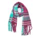 Unisex Shawl Autumn-winter woven dog tail looped yarn plaid fringe scarf_viptrois.com