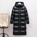 New Black Gold Down Men's Long Jacket Winter Thickened Work Clothes Hooded Warm Casual Wear_viptrois.com
