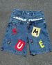Men's Clothing Hip Hop Letter Stitching Denim Shorts Summer Millennium Retro Personality Fashion Two Piece Gothic Rock_viptrois.com