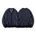 Men's Clothing Sweater Casual Striped Knit Cardigan Single Breasted Men's Autumn Striped Jacquard Knit Cardigan - Relaxed Fit V-Neck Button-Up Sweater_viptrois.com