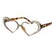 European And American New Peach Heart Diamond Sunglasses For Women Cute Cat Eye Heart Shaped Sunglasses With Diamonds Handmade Glasses_viptrois.com