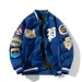 Varsity Jackets: Winter Baseball Jackets For Men And Women, Streetwear Fashion Coat, Blue Red_viptrois.com