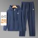 Men's Clothing Men's 320g Chinese Cotton New Hooded Sweatshirt And Sweatpants Casual Outdoor Sports Suit With US Letter Embroidery_viptrois.com
