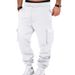 Men's Fleece Cargo Pants - Multi-Pocket Drawstring Casual Overalls, 10 Colors (Black, Navy Blue, Khaki, Light Gray & More), S-XXXL_viptrois.com