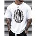 Manfinity Camiseta Manga Corta Casual Para Hombre Con Estampado De La Virgen María_viptrois.com