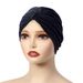 New Base Headscarf Multi-color Muslim Pullover Hat, Slide Silk Twist Headband Hat_viptrois.com