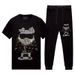 Men's Clothing drop shipping new men's suit hot diamond piglet net celebrity street bombing two piece suit short sleeve T shirt men's ice silk_viptrois.com