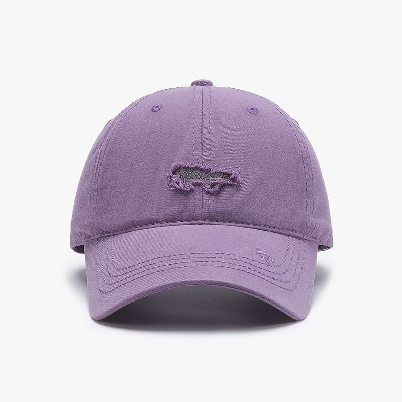 Spring Soft Top Thin Letter Sticker Embroidered Washed Men's Baseball Cap Outdoor Shopping Versatile Women's Cap_viptrois.com