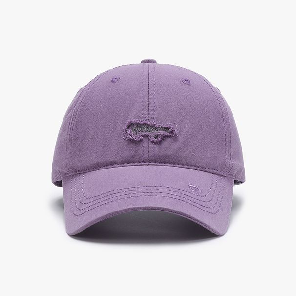 Spring Soft Top Thin Letter Sticker Embroidered Washed Men's Baseball Cap Outdoor Shopping Versatile Women's Cap_viptrois.com