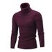 Men's Clothing Retro Cable Knit High Neck Sweater - Warm Winter Wool Pullover For Casual & Stylish Look (White, Black, Wine Red, Navy Blue, Gray)_viptrois.com