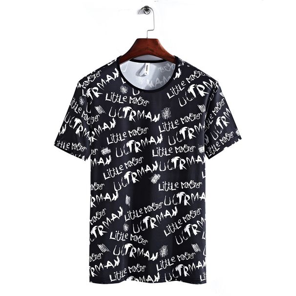 Men's Clothing Fashion Printed Short-sleeved T-shirt Large Size Sports Casual Sweatshirt Men's Top_viptrois.com