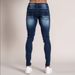 Loom Cross-Border Exclusive New Ripped European And American Hot-Selling Long Pants Men's Skinny Jeans_viptrois.com