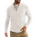 New Men's Stand Collar Zipper Cardigan Sweater Winter Casual Long Sleeve Knitted Sweater Jacket_viptrois.com